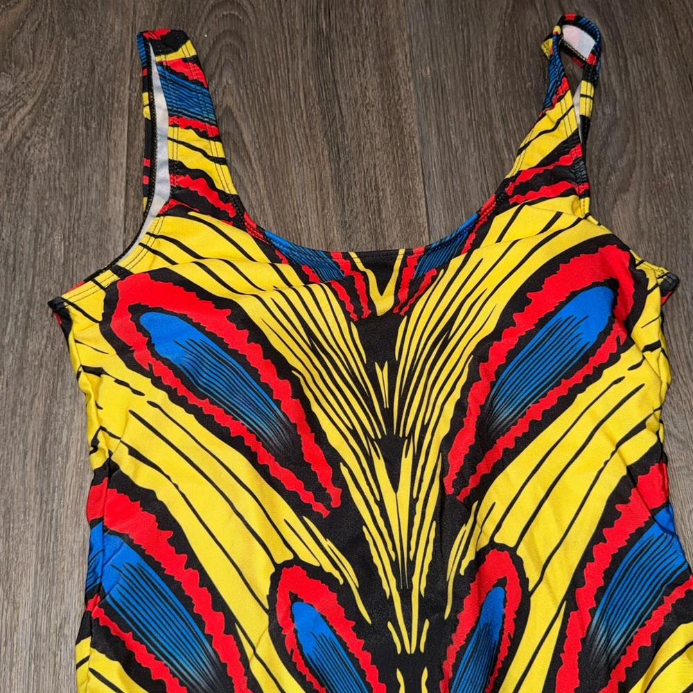 Festival Vibrant Multicolor Bodysuit Bathing Suit - Picture 2 of 6
